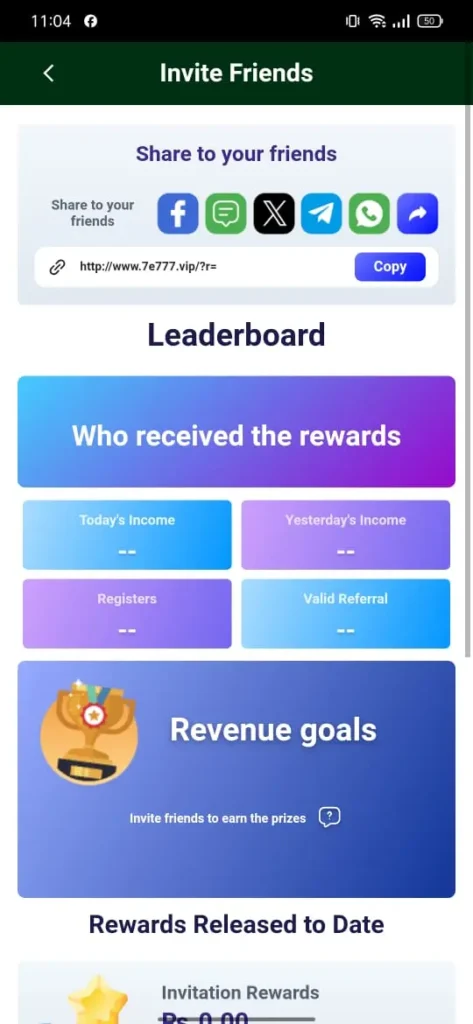 F7E777 Game APK Download (Best Earning Game In Pakistan) 4 7E777 Game APK interface sceeenshot