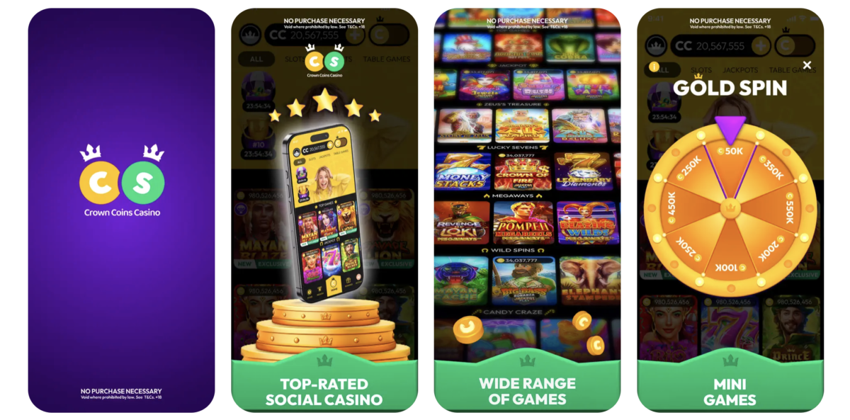 Crown Coins Casino App Screenshot